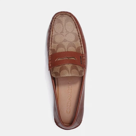 New Coach Men Signature Mott Driver Khaki - Picture 3 of 4